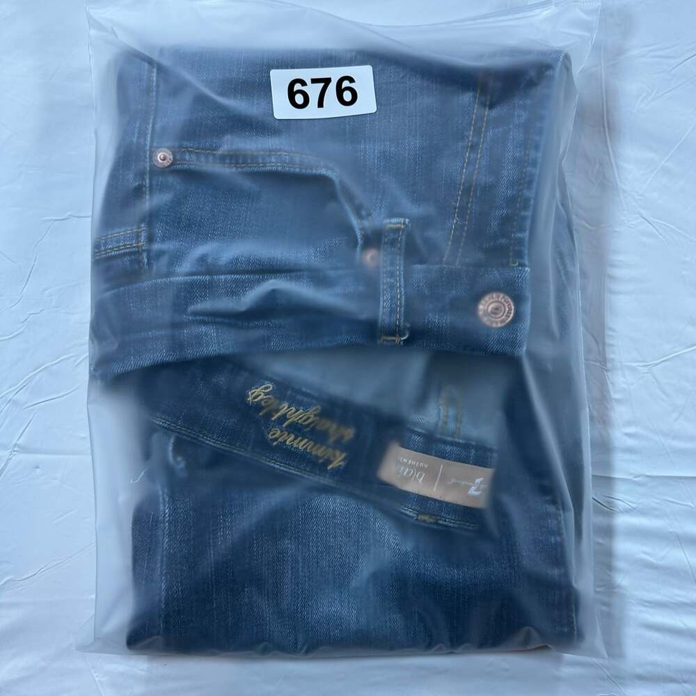 7 For All Mankind Kimmie Straight Leg Jeans, Size 29, Dark Wash - Picture 12 of 12